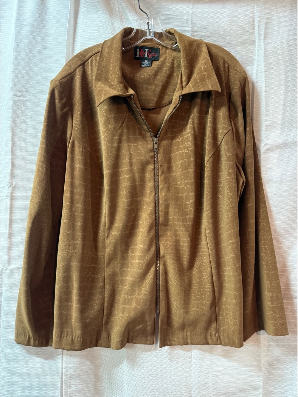 R&K Originals Woman Brown Zip-Up Jacket Size 20